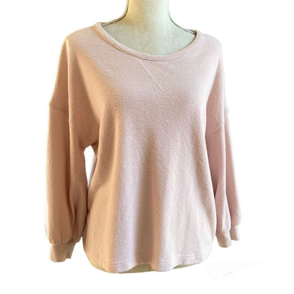 3/$15 Mile(s) by Madewell Soft Pink Boxy Fit Knit Top S